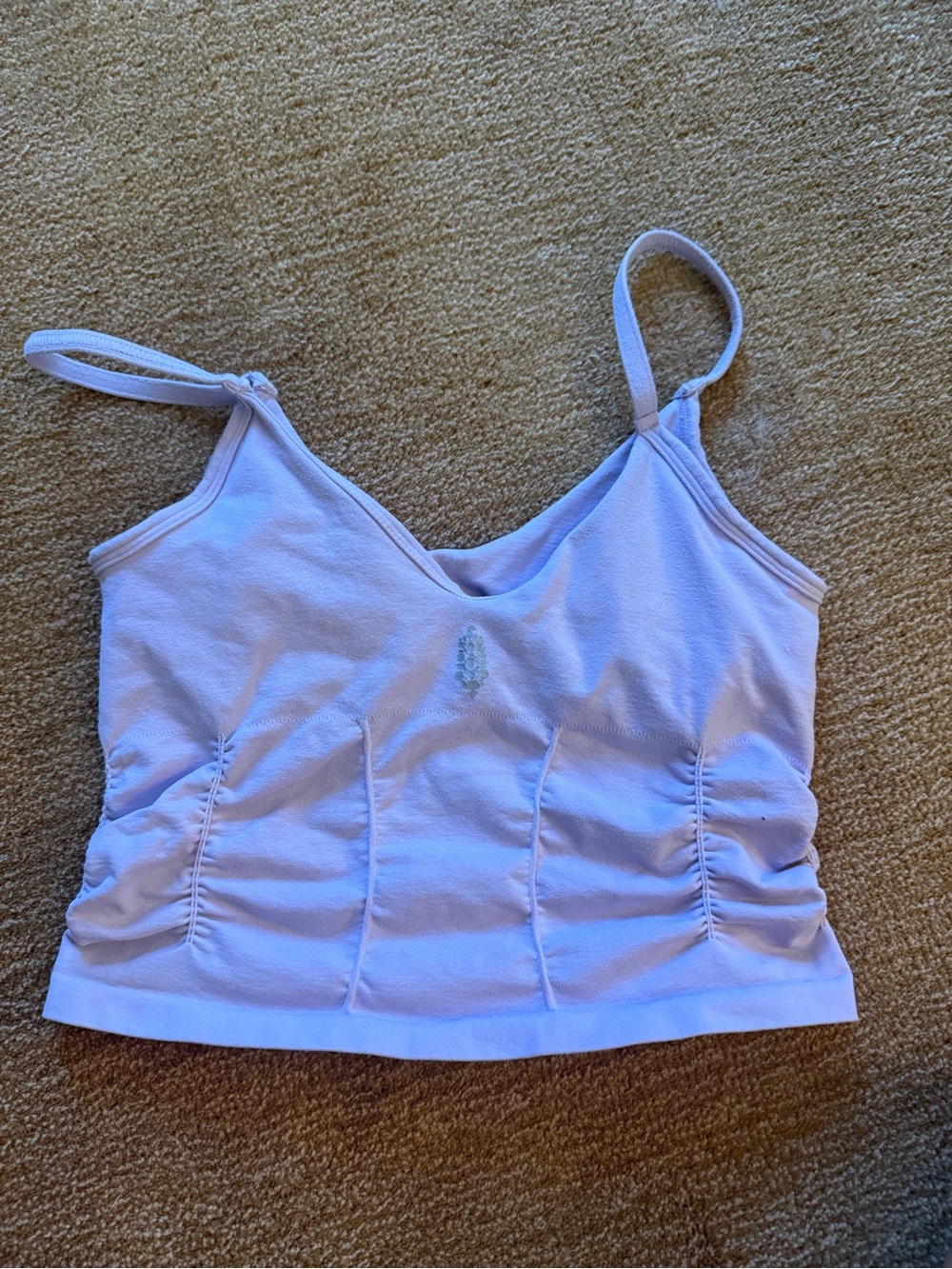 FP Movement by Free People Lavender Ruched Cropped Tank